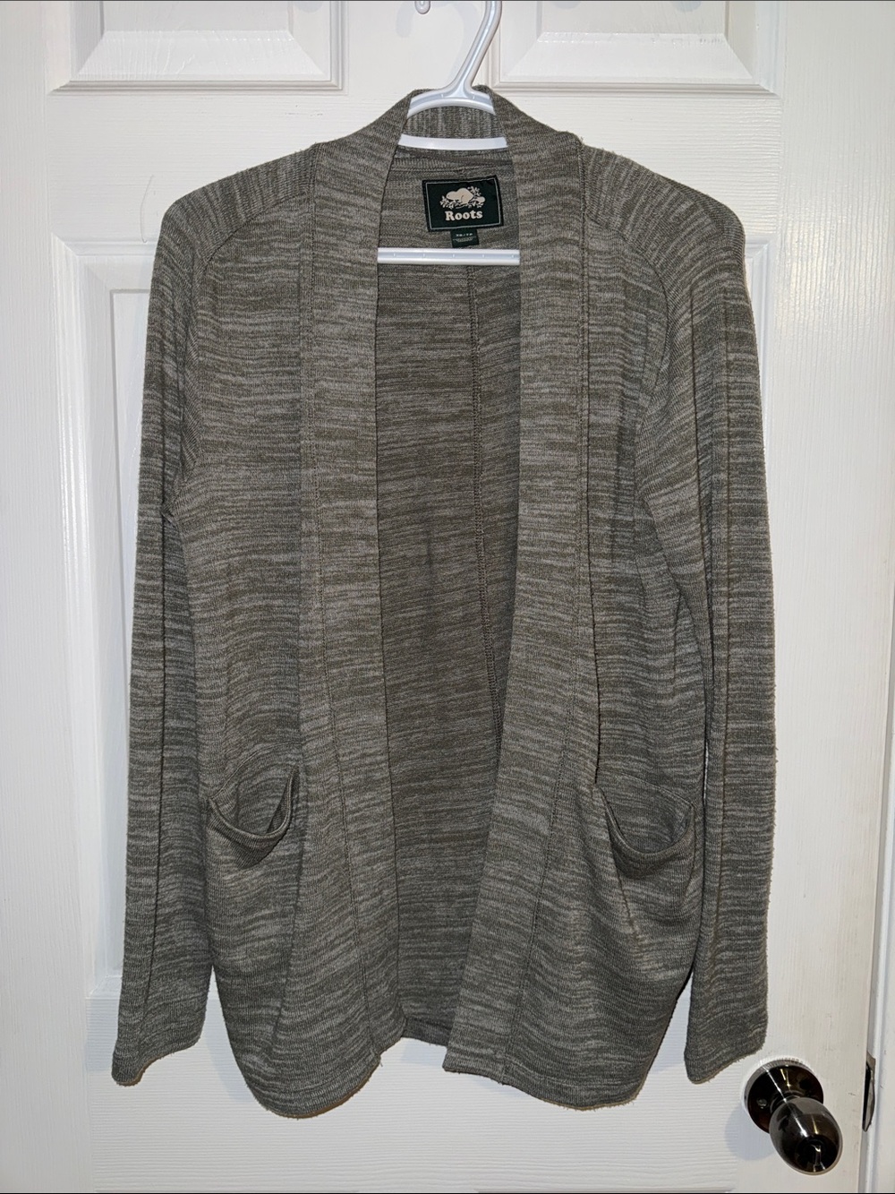 Roots Gray Marled Open-Front Cardigan